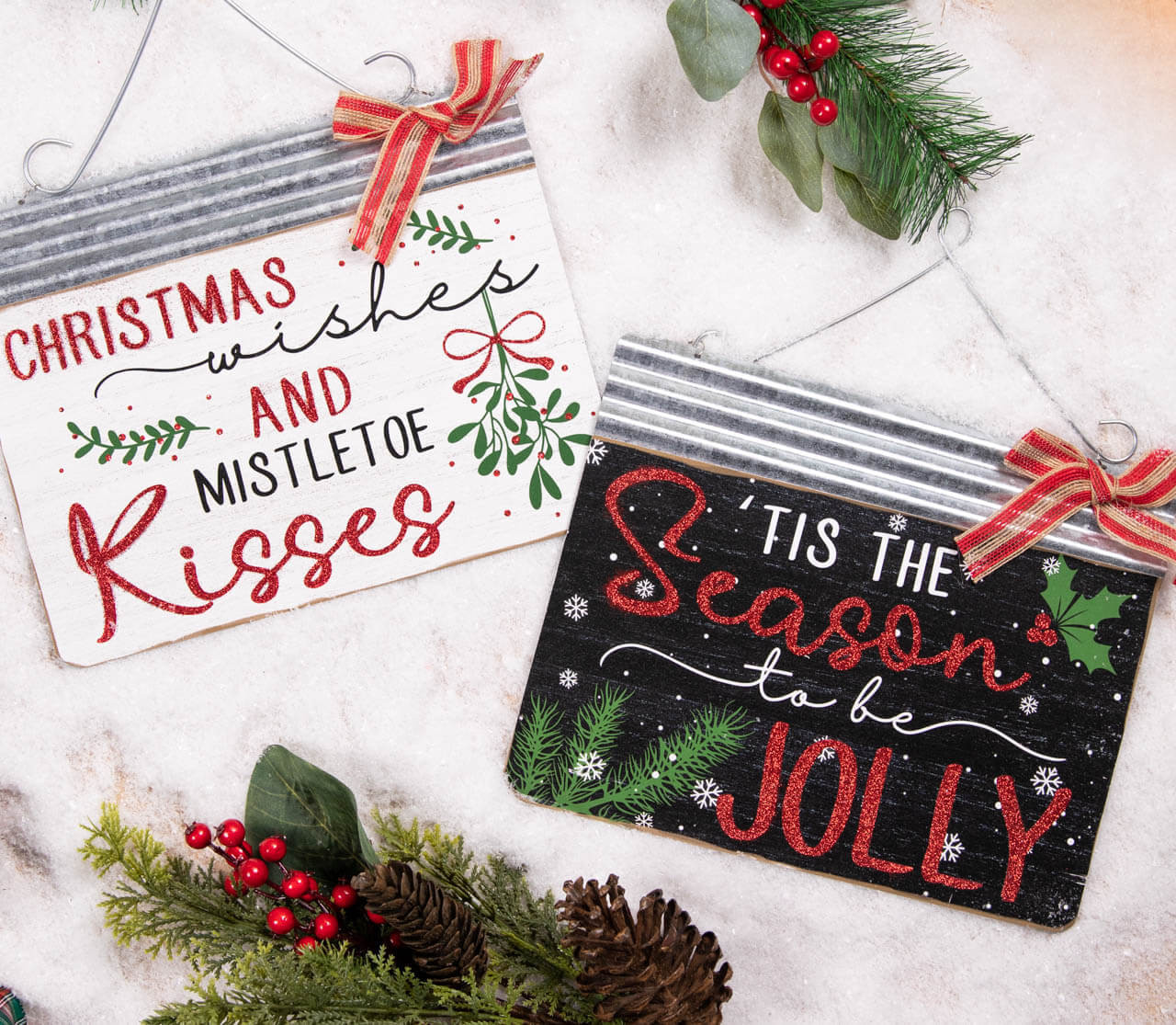 29” Metal Holiday Scene Christmas Tree Wall Décor Decorator's Warehouse