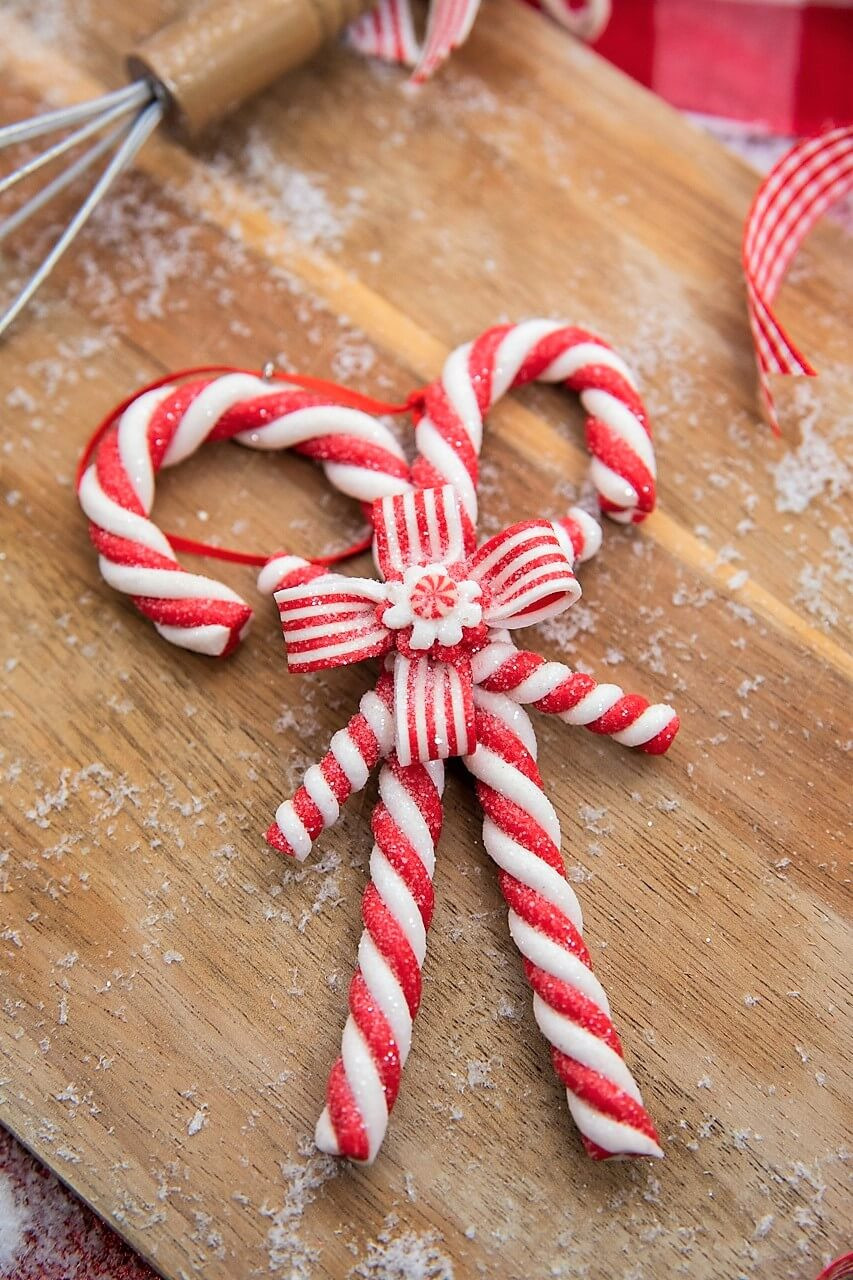 6” Clay Dough Candy Canes Ornament Decorator's Warehouse