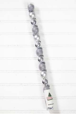 Silver Shatterproof Ball Boxed Orn