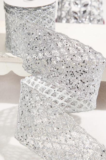 Red and Silver Ribbon | Decorator's Warehouse