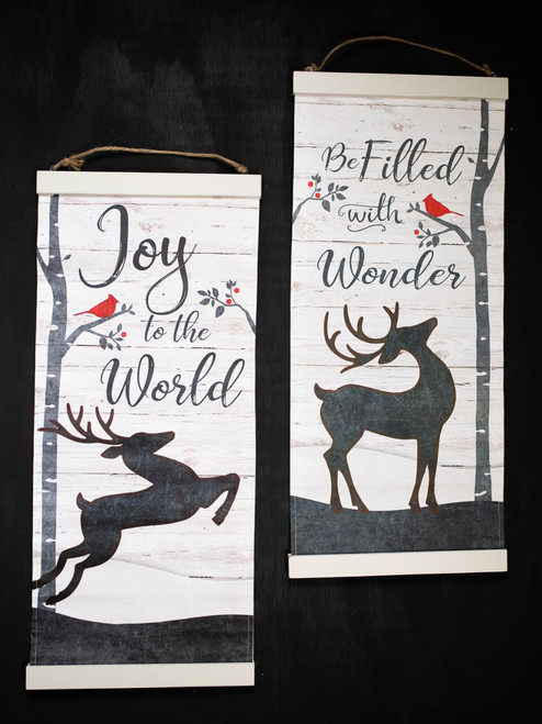 Canvas Reindeer Banner