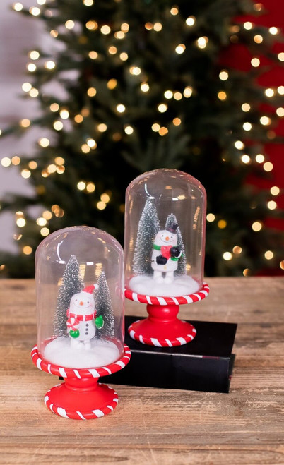 Resin Glass Snowman Cloche