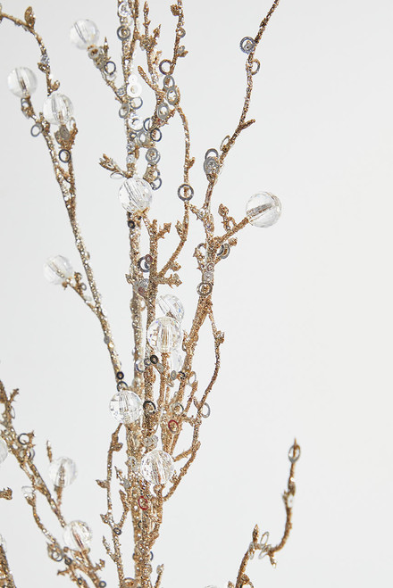 Jeweled Bead Branch - Champagne