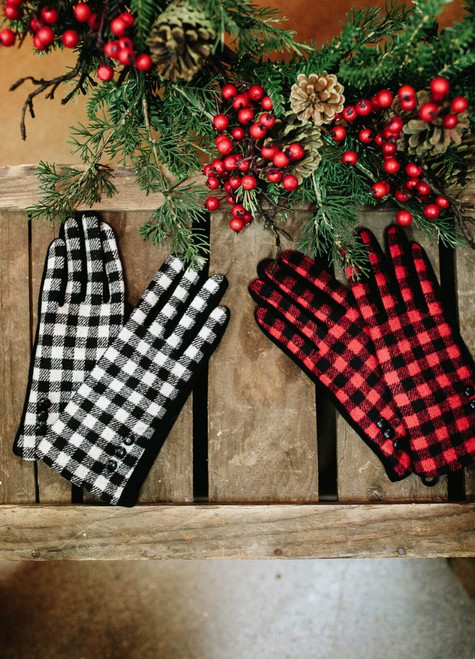 New York Buffalo Check Fashion Gloves