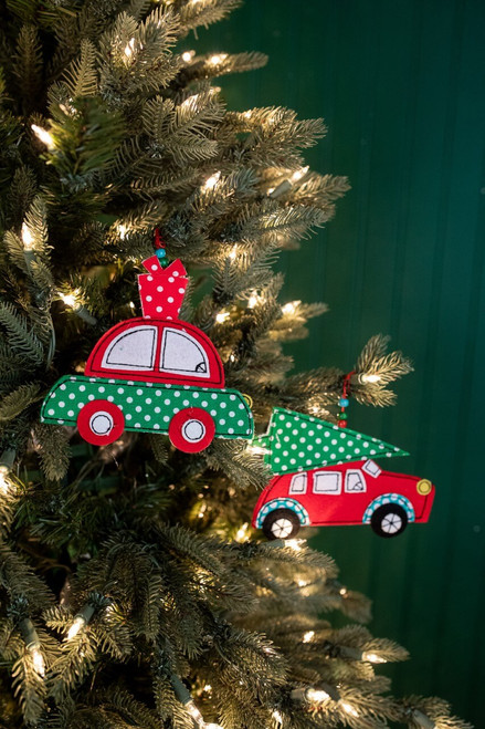 4.5" Felt Car Christmas Ornaments
