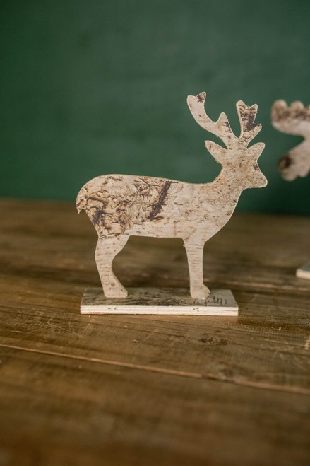 7.75” Birch Moose Christmas Decor