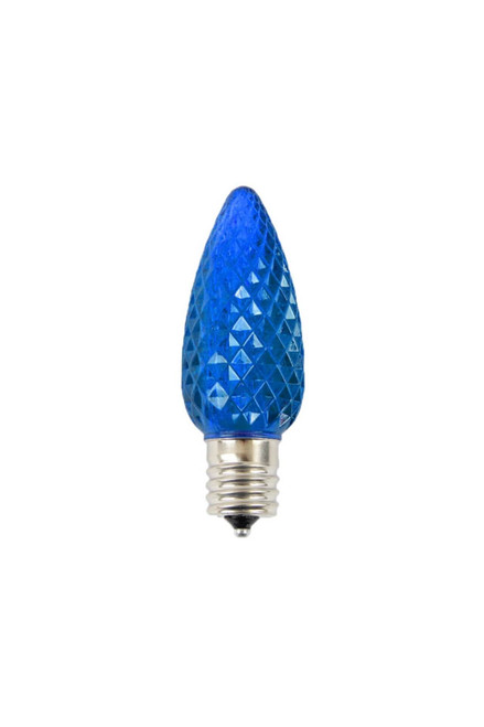 C9 Wonderful LED SMD Bulb (25 bulbs/box) - Faceted, Blue