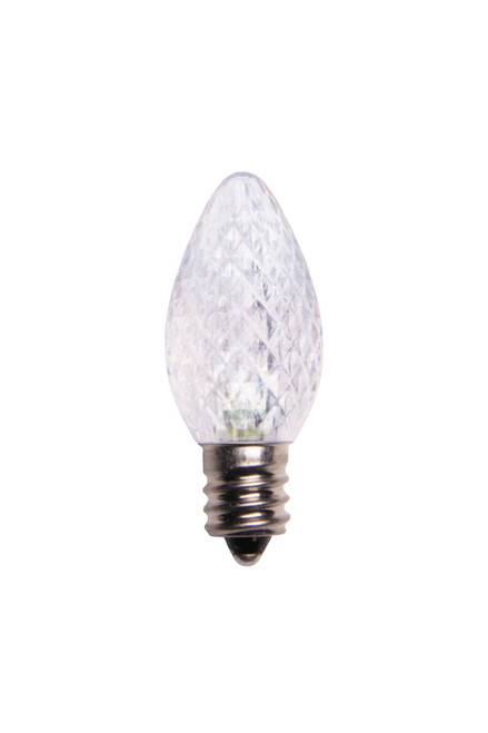 C7 LED SMD Bulbs (25 bulbs/box) - Faceted, Cool White