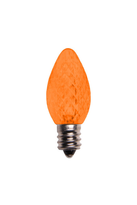 C7 LED SMD Bulbs (25 bulbs/box) - Faceted, Orange