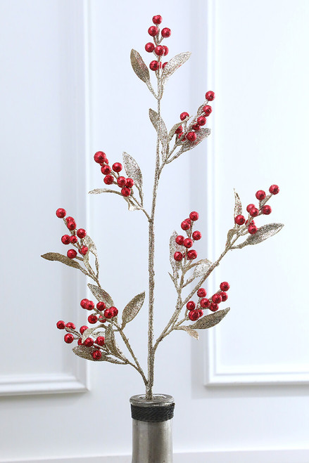 32" Winter Berry Branch
