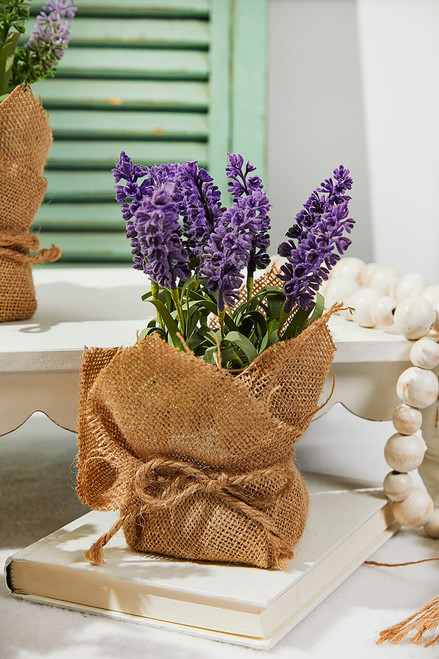 7.5” Lavender in Burlap Sack