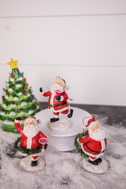 5” Dancing Santa Ornaments