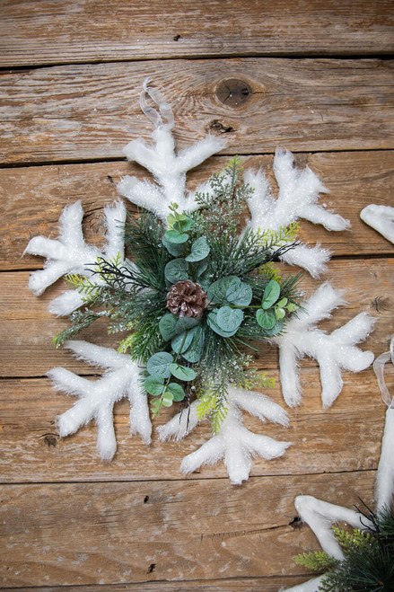 16” Snowflake Metal Ornament