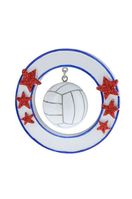 3D Volleyball Personalizable Ornament