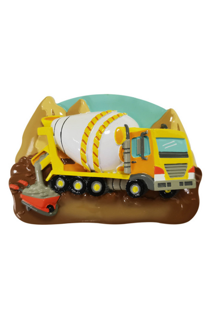 3.5" Cement Truck Customizable Ornament