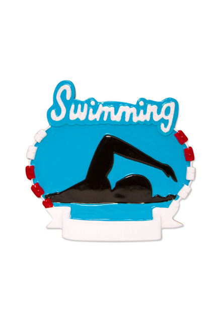 3" Swimming Customizable Ornament