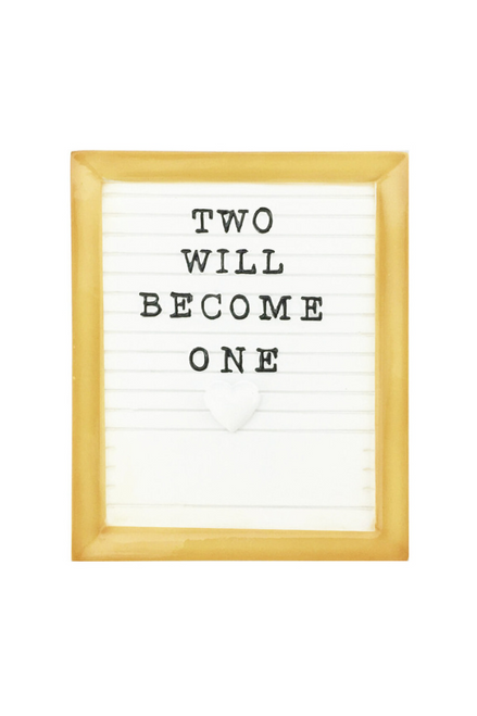 3.5" Two Will Become One Letter Board Customizable Ornament