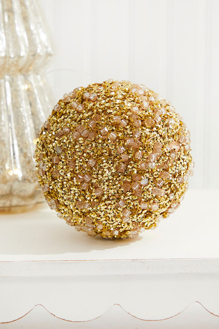 5.5" Diamond Ice Bead Ball Ornament