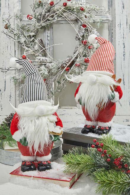 13” Resin Santa Gnome Figurine