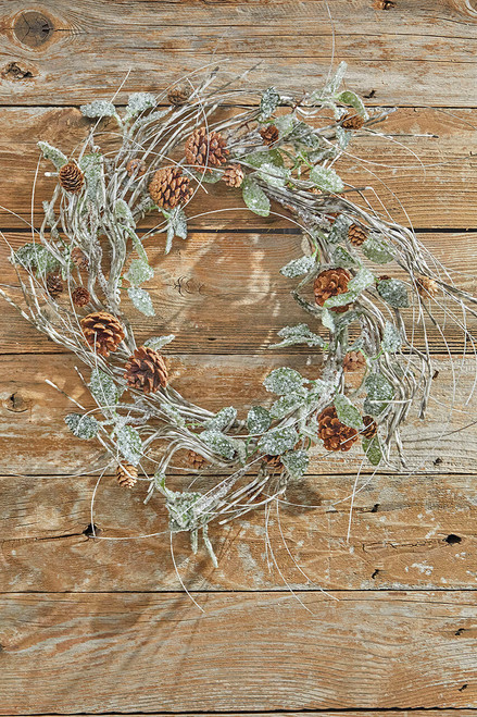 20” Birch/Leaf/Pinecone Wreath