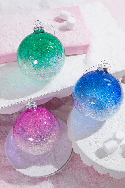 Glass Ombre Ball Ornament