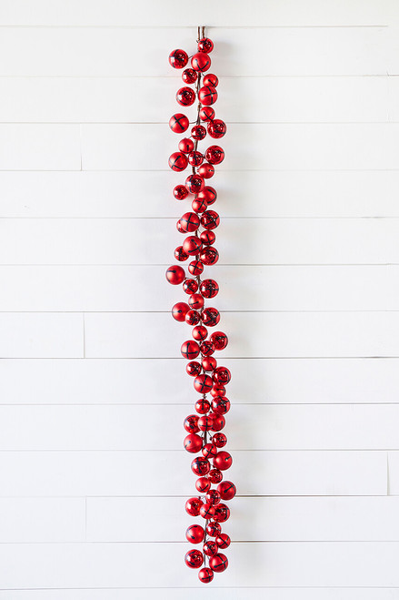 5’ Holiday Red Jingle Bells Garland