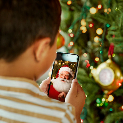 Santa on Phone