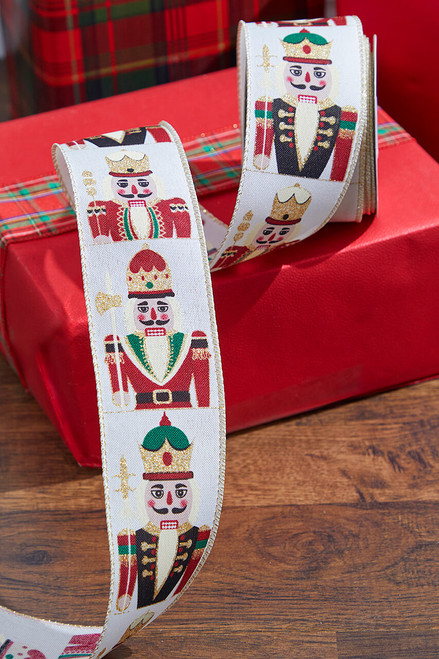 2.5" x 10 Yard Nutcracker Wired Ribbon
