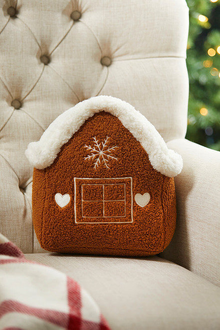 Gingerbread House Pillow 11" x 11"