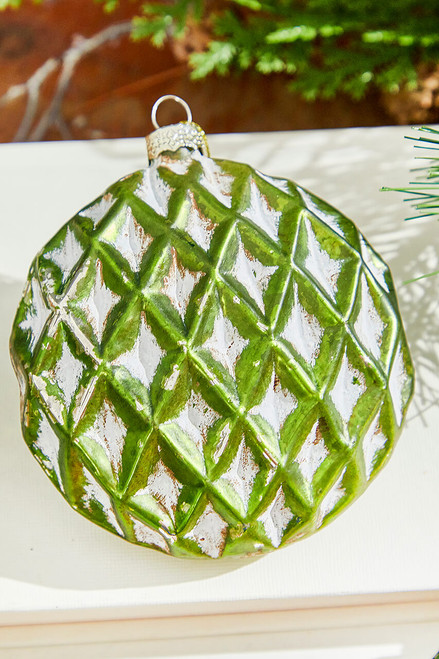 4" Disc Glass Ornament - Decorator's Warehouse