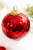 4" Red Glass Christmas Ornament Ball