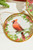 5" Glass Disc Cardinal Ornament- Left facing