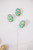 12" Flower Pattern Easter Egg Pick - Green