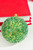 4" Green Beaded Metallic Ball Ornament