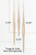 Glass Champagne Icicle Ornament Sizes