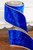 4" x 5 Yard Blue Sheldon Velvet Metallic Dupioni Backed Ribbon