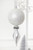 19" Finial Ornament - White Silver