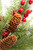 Pinecone Detail on Red Berry Spray