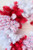 Colorblock wreath Red & White