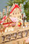 14.1" Lighted Laser Cut Wood Holiday Village Advent Calendar - Close Up