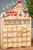 14.1" Lighted Laser Cut Wood Holiday Village Advent Calendar With Candy