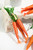 13"H Handcrafted Grass Easter Carrot Bundle Purple Twine