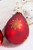6ct Drop Christmas Red & Red Velvet With Gold Snowflake - Matte
