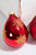 6ct Drop Christmas Red & Red Velvet With Gold Snowflake - Shiny