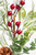 18" Berry and Holly Pine Pick - Close Up