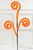 28" Orange Puff Chenille Spiral Curly Spray