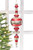 12" - 12.5" Red Glass Finial Ornament - Style 1