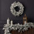 24" Royal Oaks Flocked Plug-In Wreath with Warm White LED Lights - Royal Oaks Collection