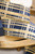 Close-up on Blue and Gold Ribbon