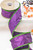 2.5" x 10 Yard Purple Metallic Mesh with Green Tinsel Edge Ribbon